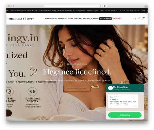 Luxe E-Commerce theme WordPress - theblingy.in