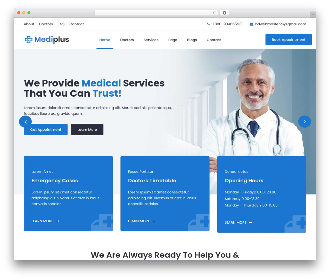 MediPlus WordPress theme - ar-abdurrahman.top/mediplus