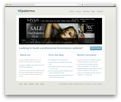 SimpleFolio best WordPress theme - 46palermo.com