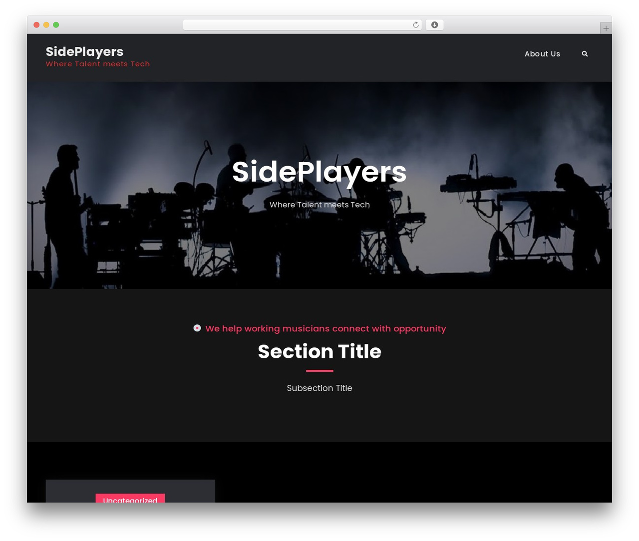 WordPress theme JetBlack - sideplayers.com