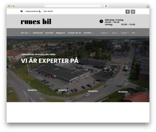 Divi theme WordPress - runesbil.se