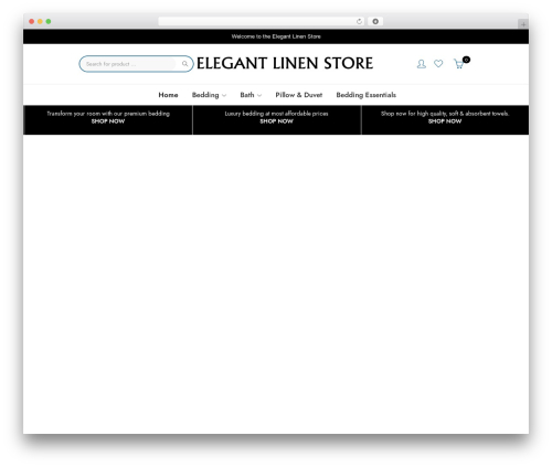Mipro theme WordPress - elegantlinenstore.com