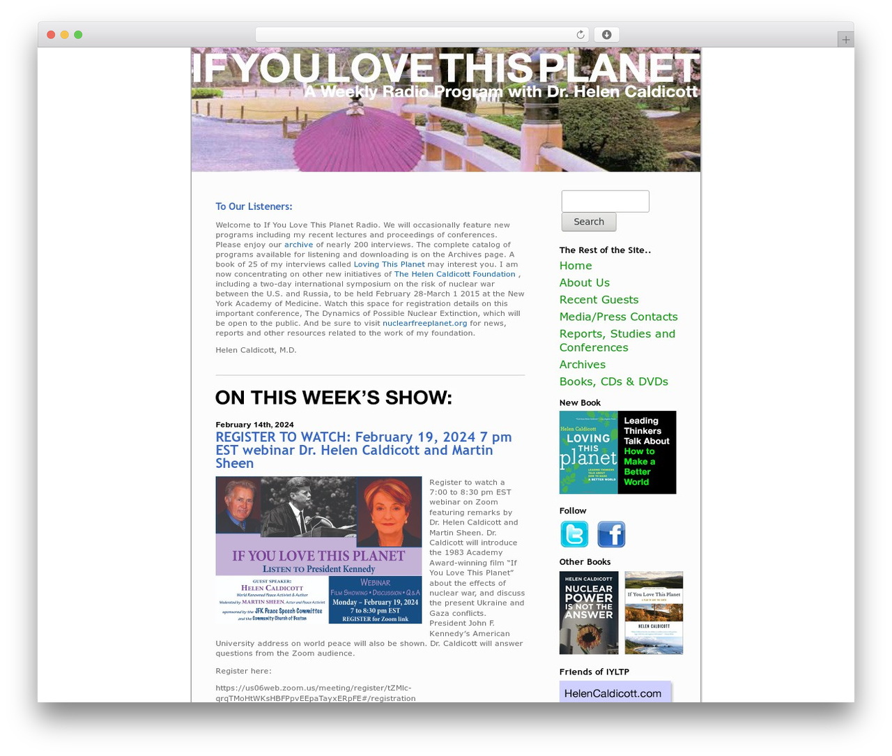 WordPress Default WordPress website theme - ifyoulovethisplanet.org