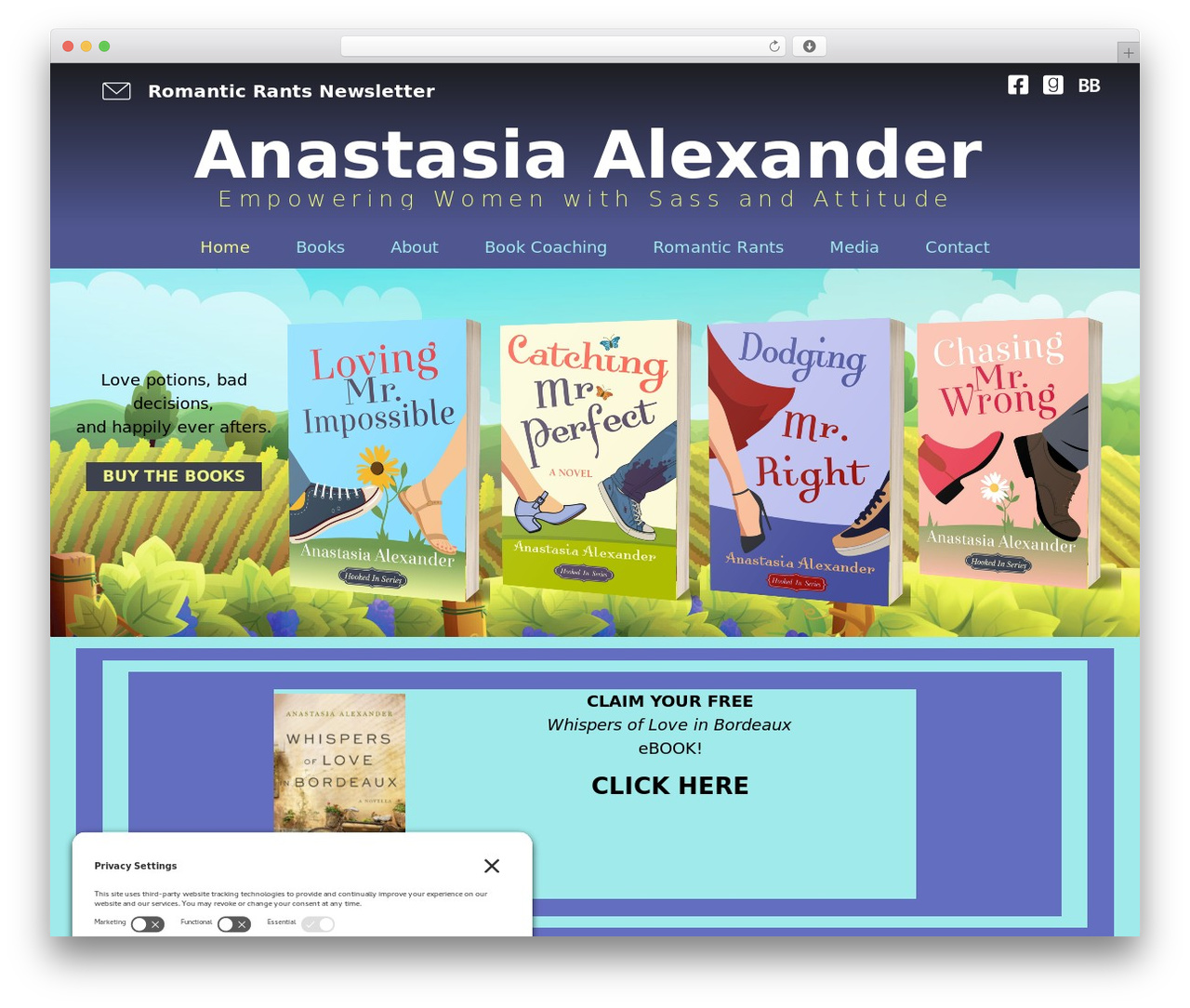 WordPress theme Beaver Builder Theme - authoranastasiaalexander.com