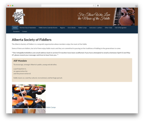 Canvas WordPress theme - albertafiddlers.com