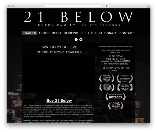 Generic DARK WordPress theme design - 21below.blog.indiepixfilms.com
