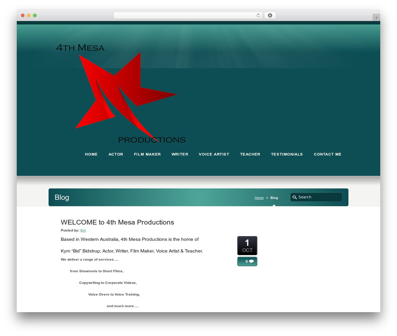Karma WordPress theme - 4thmesaproductions.com