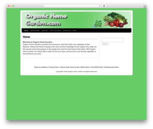 MarketerCMS landscaping WordPress theme - organichomegarden.com