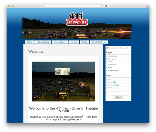 simpleX premium WordPress theme - 411drivein.com
