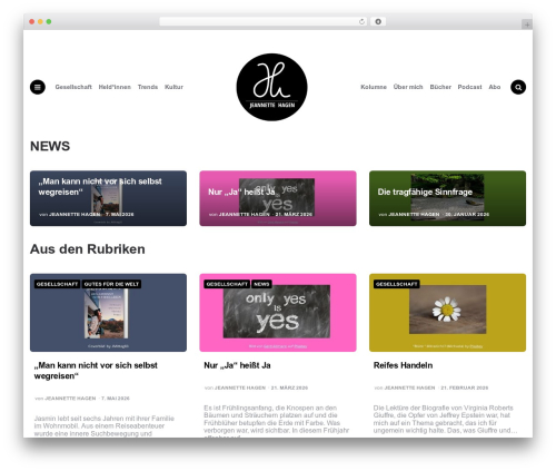 Best WordPress theme Carrino - jeannette-hagen.de