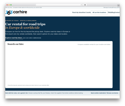 MX car rental WordPress theme - 365carhire.com