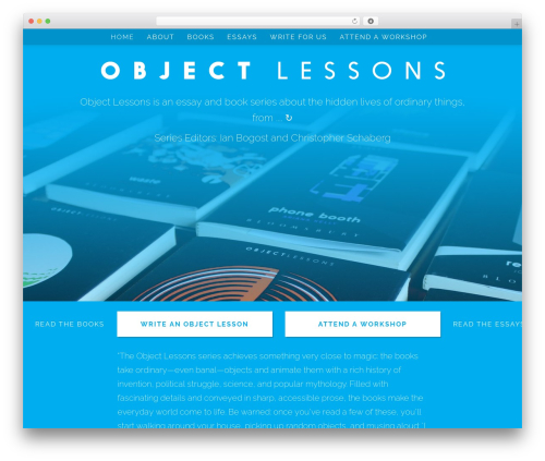 Object Lessons WordPress theme - objectsobjectsobjects.com Object Lessons WordPress theme - objectsobjectsobjects.com