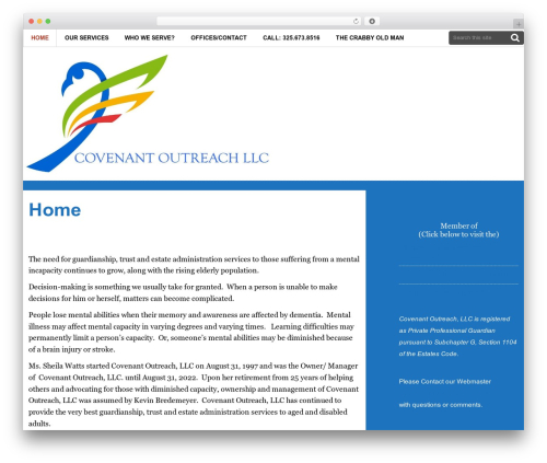 TheReader WordPress theme design - covoutreach.com