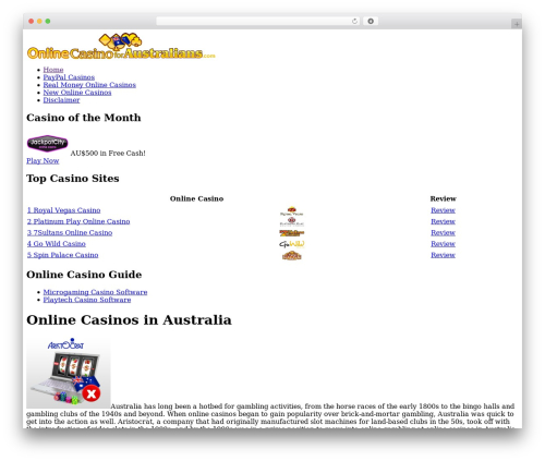 WordPress theme Flytonic Theme - onlinecasinoforaustralians.com
