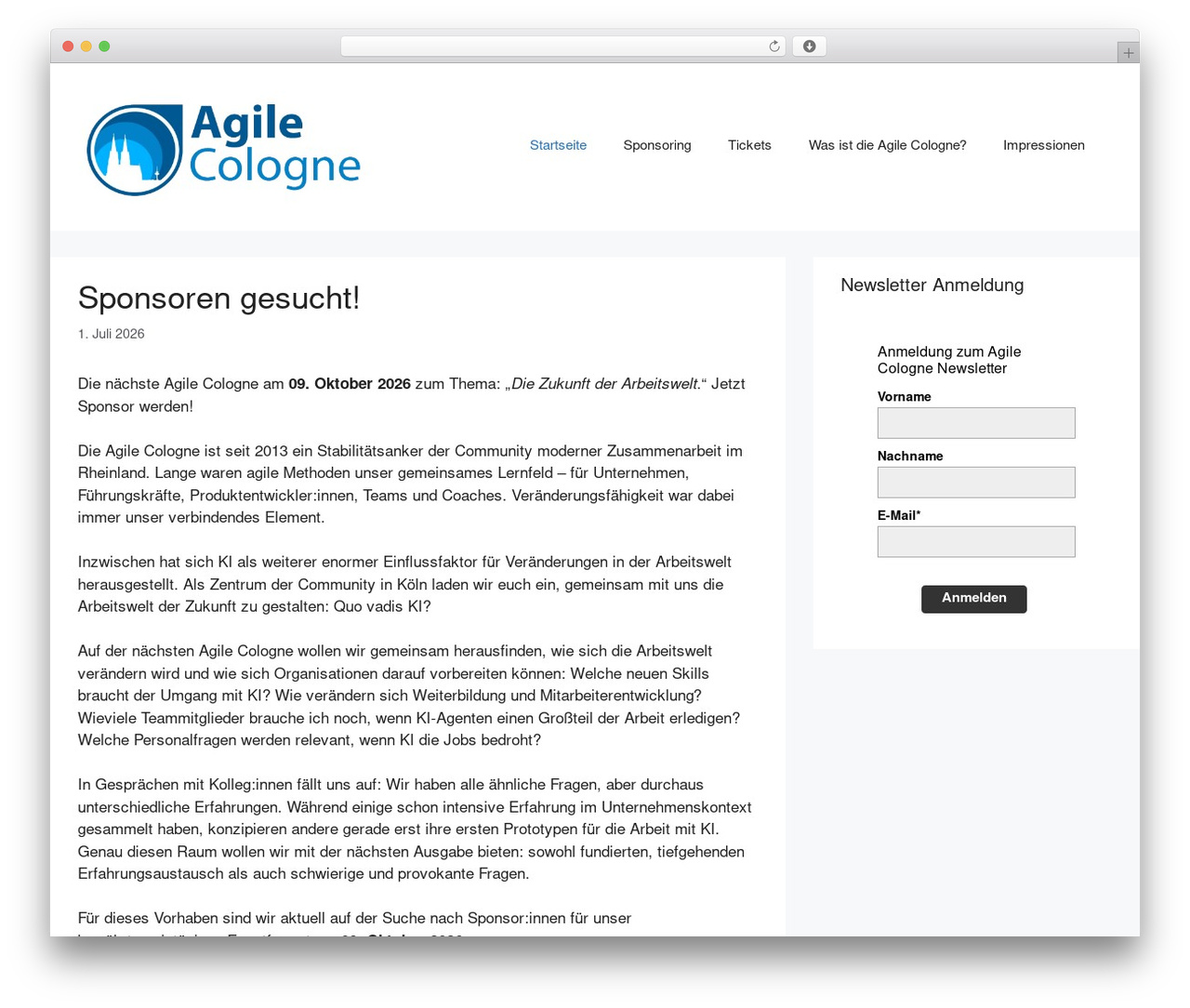 GeneratePress theme WordPress free - agilecologne.de