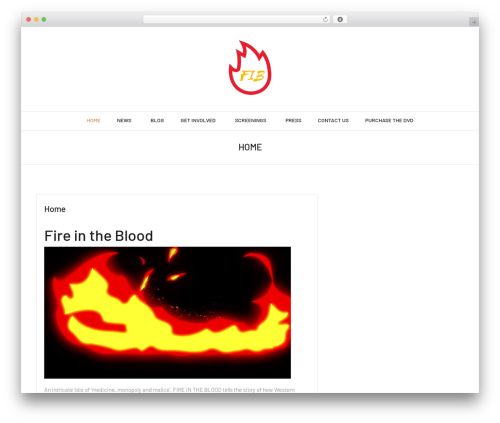 Percon WordPress theme - fireintheblood.com