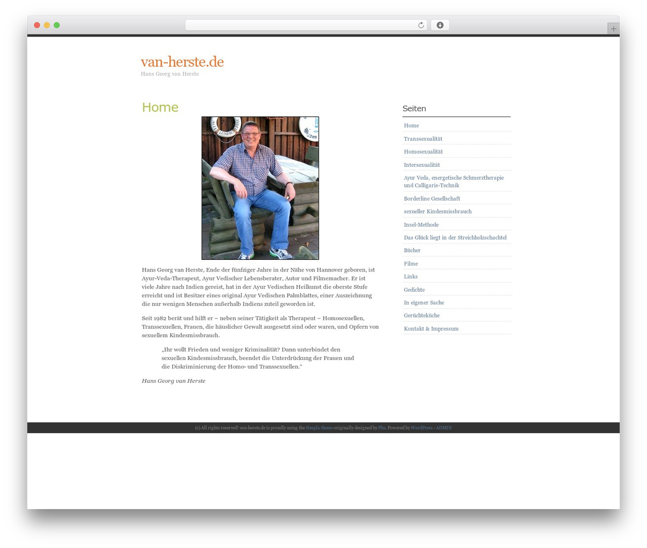 Simpla theme WordPress - van-herste.de