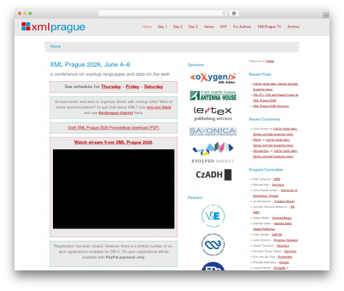 Theme WordPress inLine - xmlprague.cz