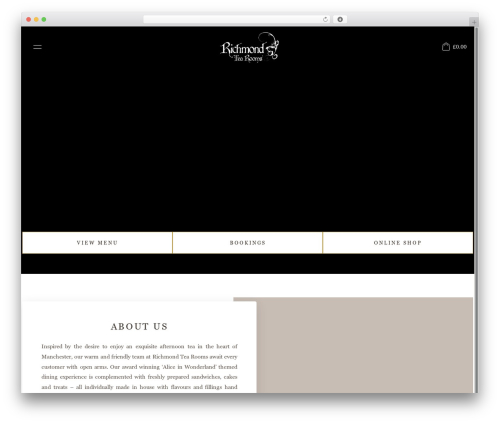 WP theme Cristiano - richmondtearooms.com