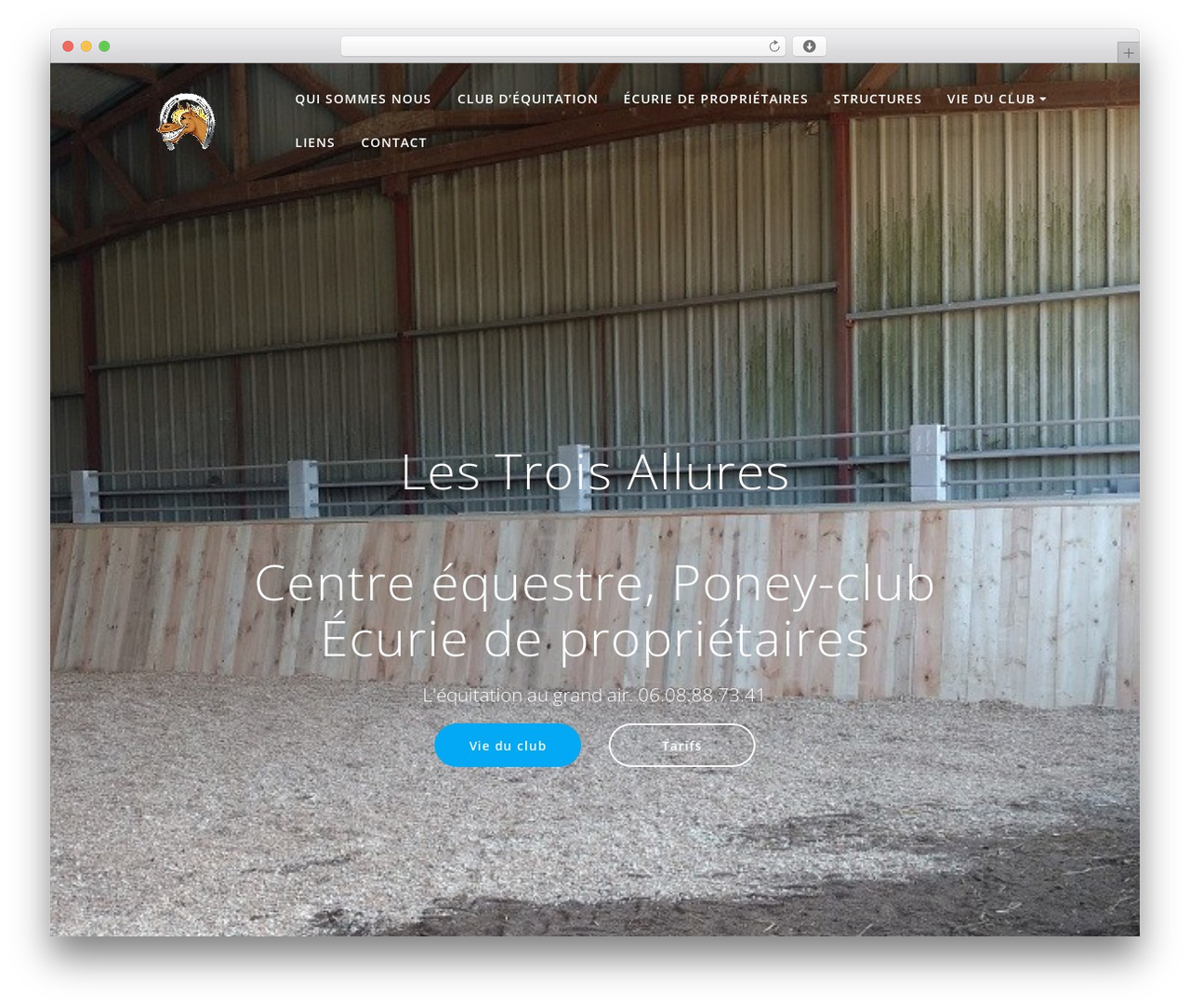 Mesmerize WordPress theme - ecurie-lestroisallures.com