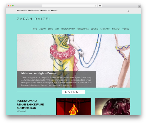Simply Read WordPress portfolio theme - zarahraizel.com