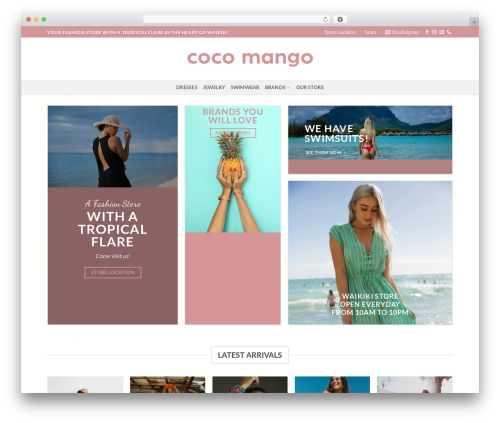 Coco Mango WordPress ecommerce theme - cocomangohawaii.com