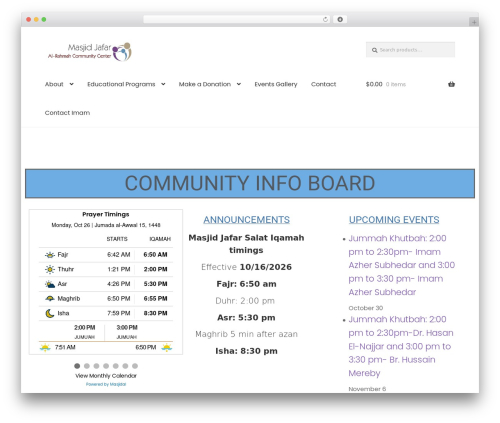 WordPress theme Storefront - masjidjafaratl.com