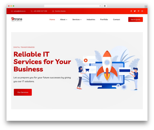 Braintech WordPress theme - dtrans.in
