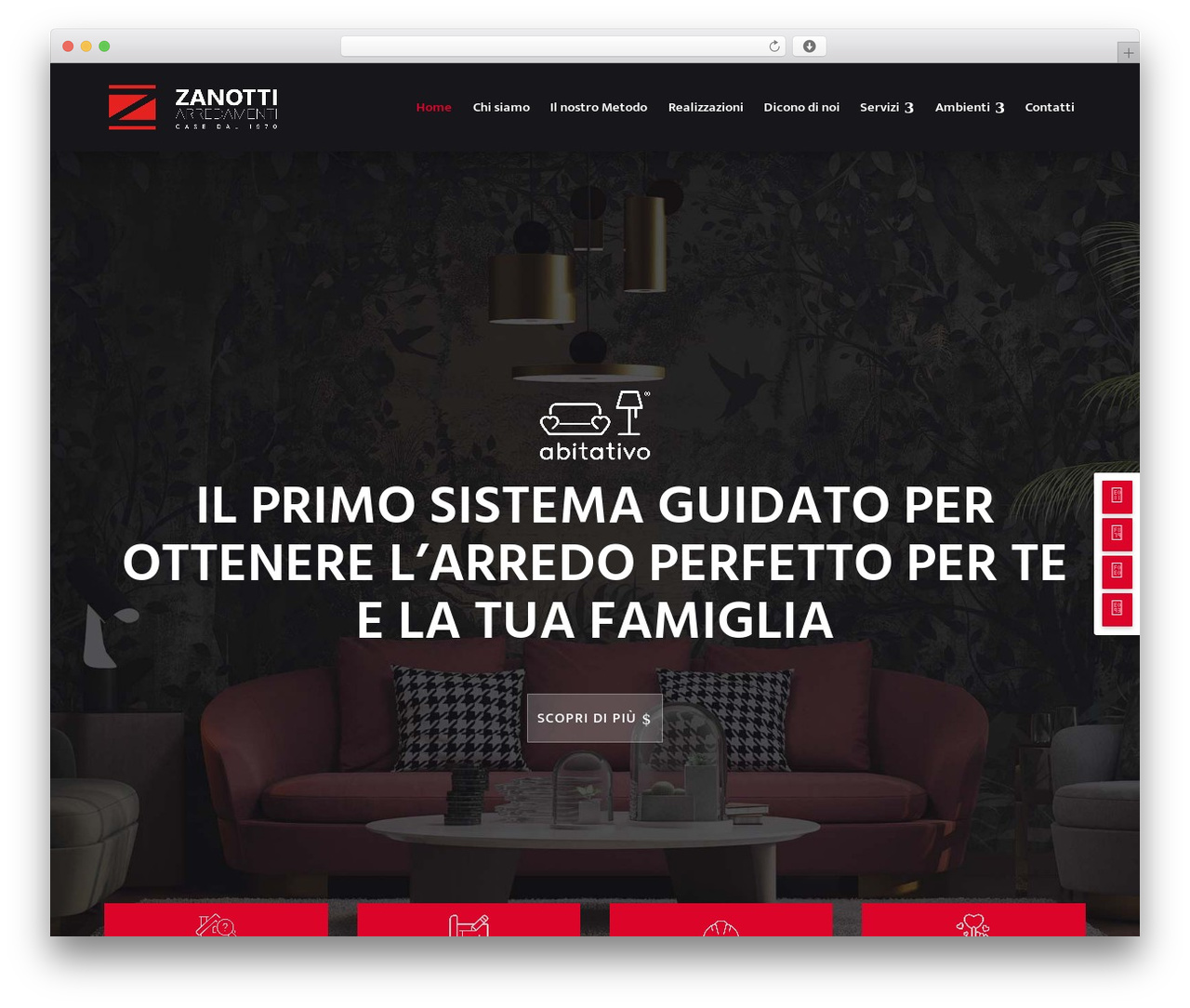Divi WordPress theme - zanottiarredamenti.com