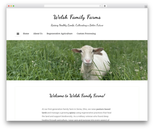 WordPress theme Embla - welshfamilyfarms.com