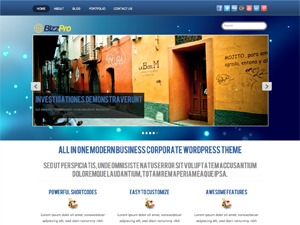 BizzPro top WordPress theme by wowtheme7