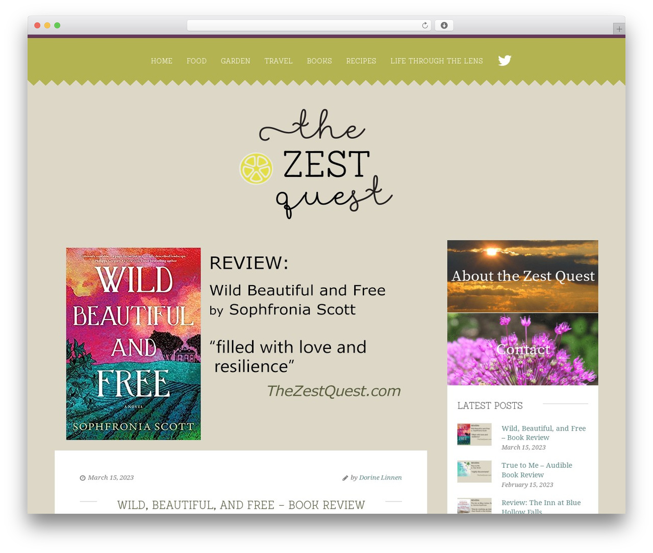 Frida theme WordPress - thezestquest.com Frida theme WordPress - thezestquest.com