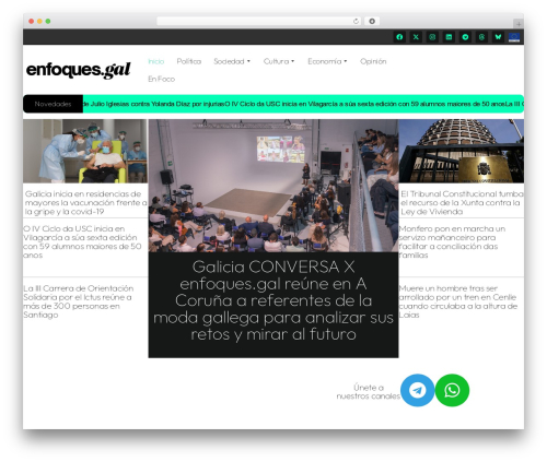 Hello Elementor theme WordPress - enfoques.gal