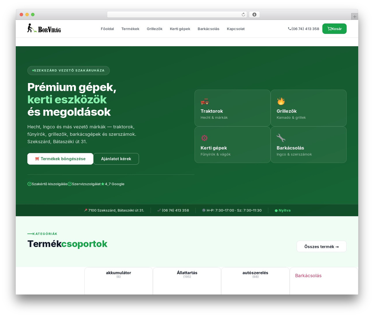 Hello Elementor WordPress theme - borvirag.hu
