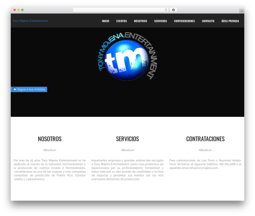 North WordPress theme - tonymojena.com