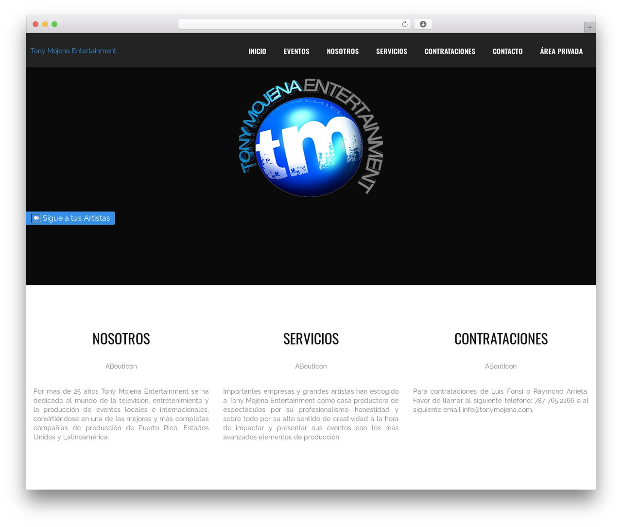 North WordPress theme - tonymojena.com