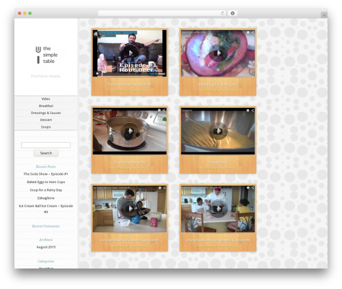 Notebook premium WordPress theme - thesimpletable.com
