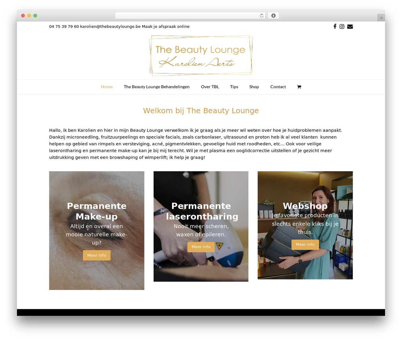 Total WordPress theme - thebeautylounge.be