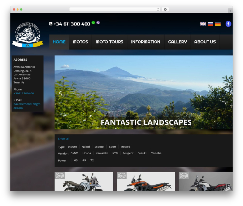 WordPress theme cherry - tenerife-moto-rent.com