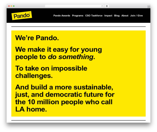 WordPress theme Pando Populus - pandopopulus.com