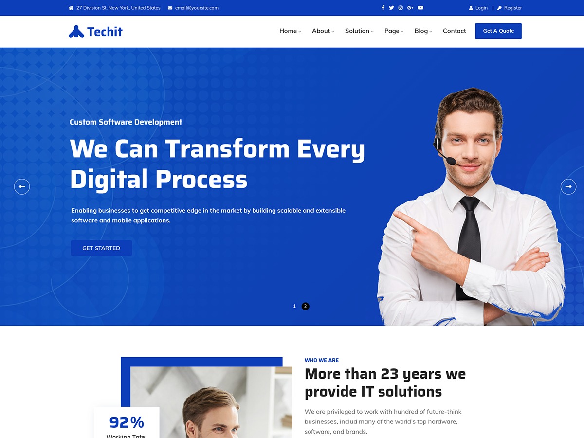WordPress theme Techit by themexbd