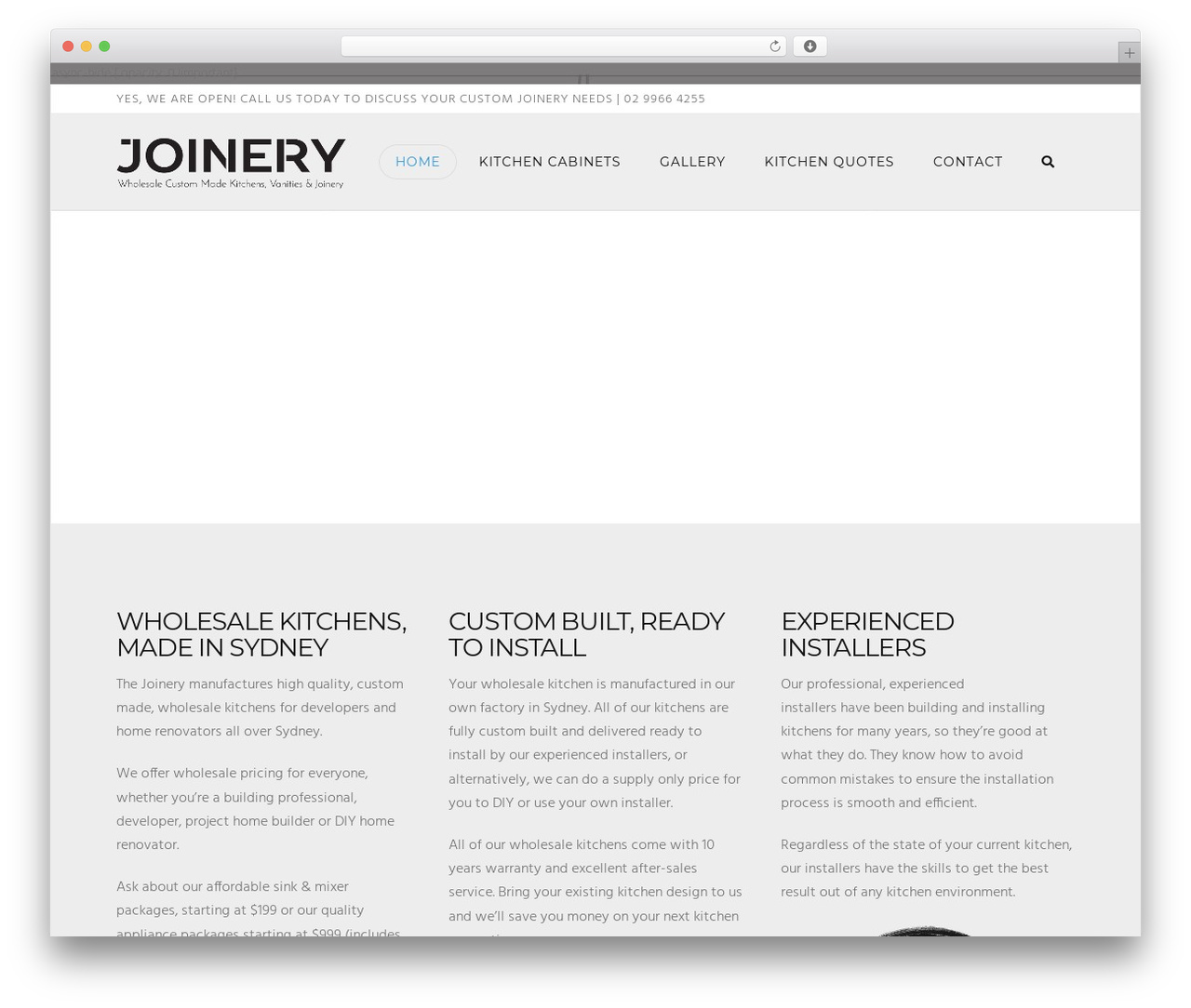 WordPress theme X - thejoinery.net.au