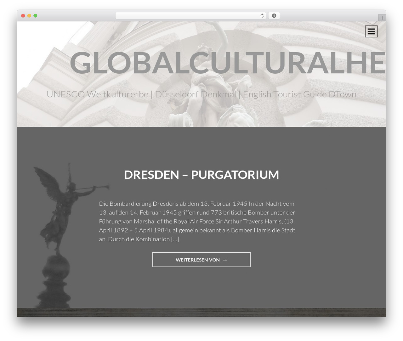 Intergalactic WordPress theme design - globalculturalheritage.com