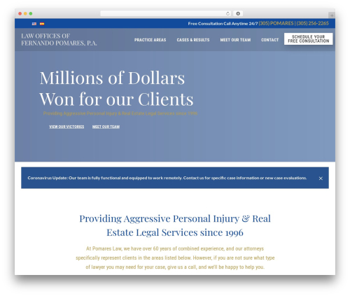 Lambda top WordPress theme - pomareslaw.com