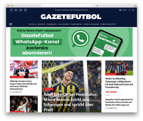 SmartMag WordPress theme - gazetefutbol.de