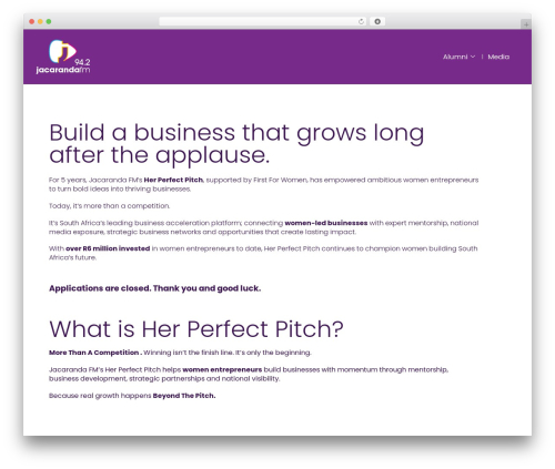 WordPress theme Hello Elementor - herperfectpitch.co.za