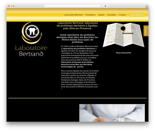 WordPress website theme Com'On TEMPLATE - laboratoire-bertrand.fr