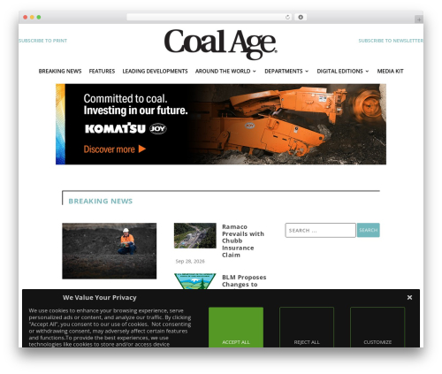 WordPress website theme Extra - coalage.com