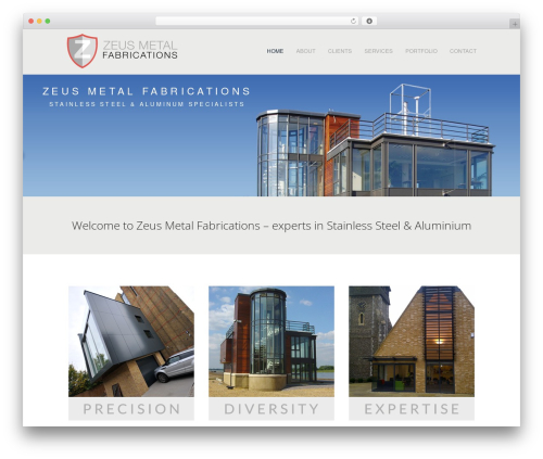 WP theme Thunder - zeusmetalfabrications.com