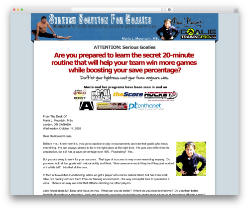 WP theme OptimizePress - goaliestretchsolution.com